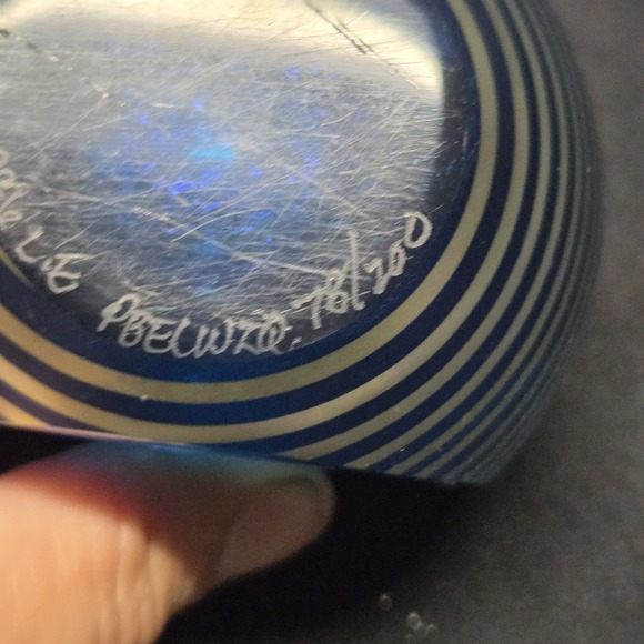 Correia Art Glass Perfume Bottle 1985 Signed LE 78/200 Cobalt Dichroic VTG - Picture 16 of 16